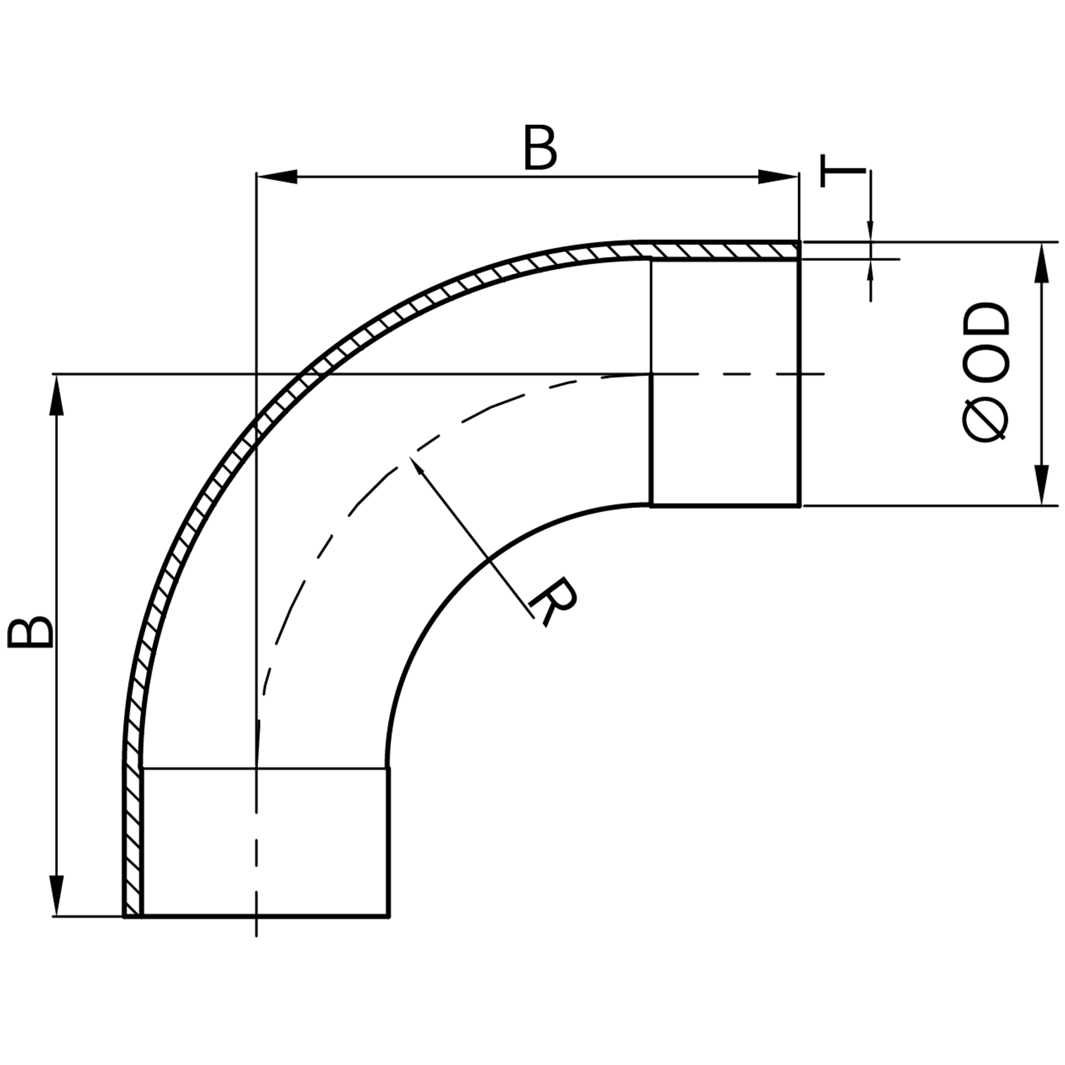 3A 90° Elbows with Tangent