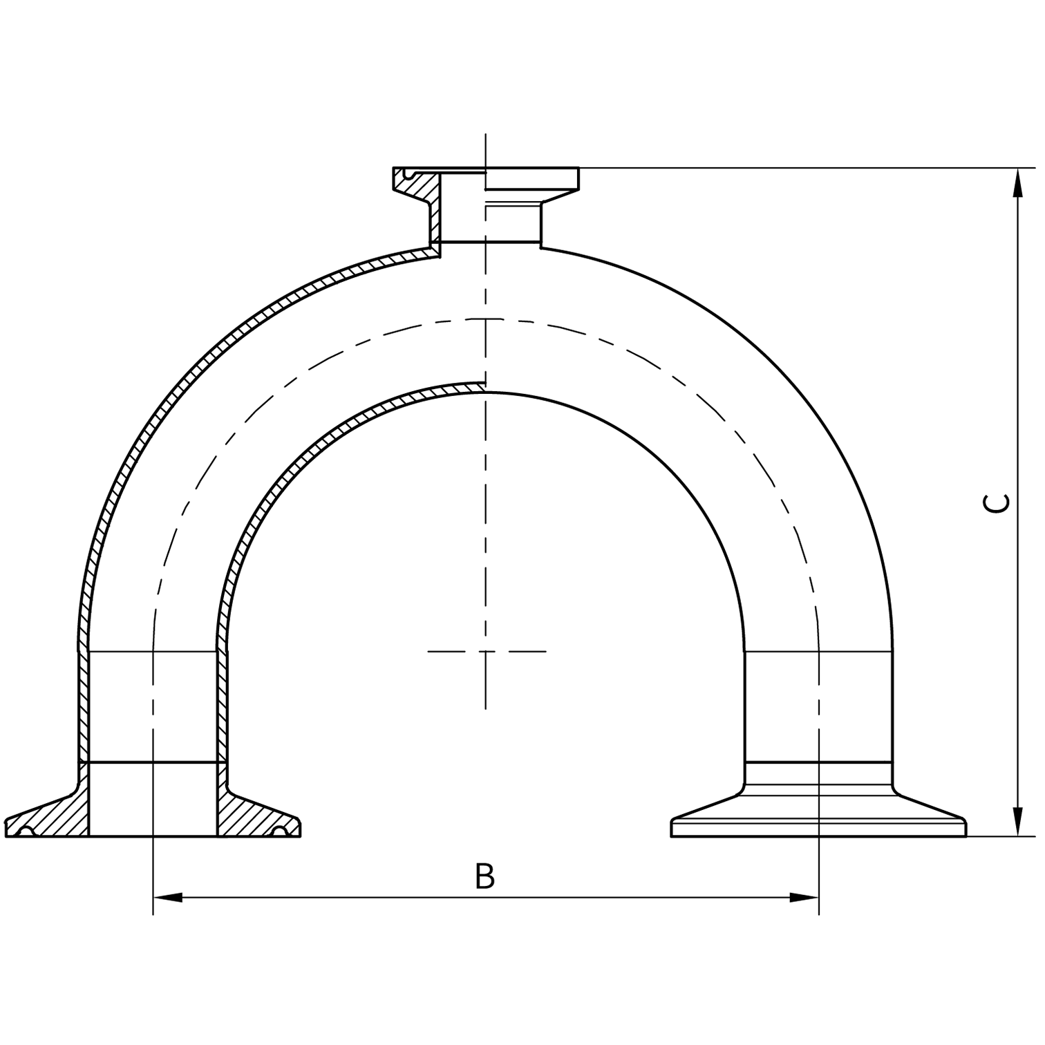 3A 180° Tees Type U